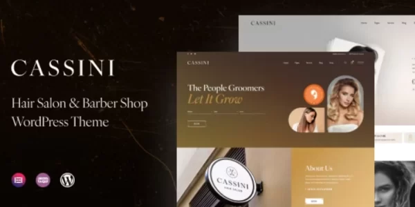 Cassini Hair Salon Barber Shop WordPress Theme 1.0.0 GPL Theme