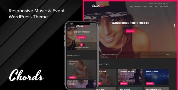 Chords Music / Artist / Radio WordPress theme 2.7.0 GPL Theme