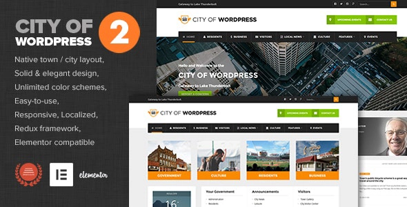 City of WP Municipal Local Government Theme 2.4 GPL Theme