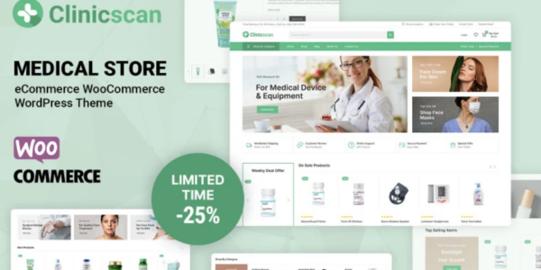 Clinicscan – Medical and Drug WooCommerce Theme 1.0.0 GPL Theme