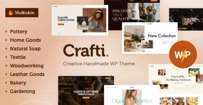 Crafti Creative Handmade WordPress Theme 1.0.0 GPL Theme