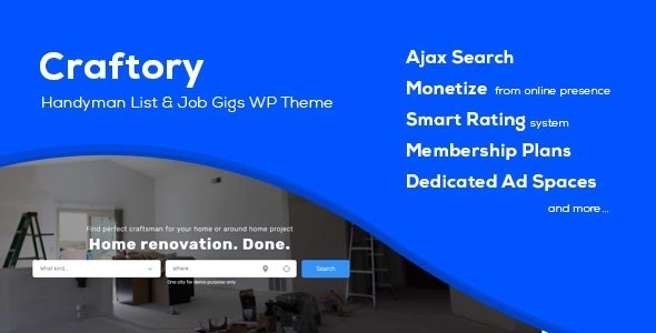Craftory Directory Listing Job Board WordPress Theme 1.3.0 GPL Theme