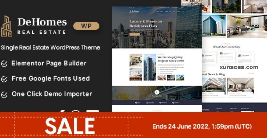 Dehomes Single Real Estate WordPress Theme 1.0 GPL Theme