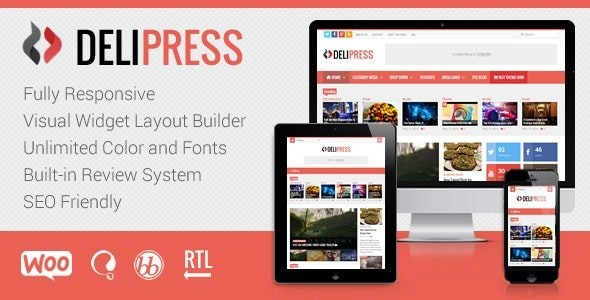 DeliPress Magazine and Review WordPress Theme 3.6 GPL Theme
