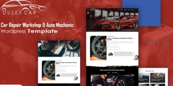 Deluxcar Car Repair Workshop Auto Mechanic WordPress Theme 1.0.0 GPL Theme