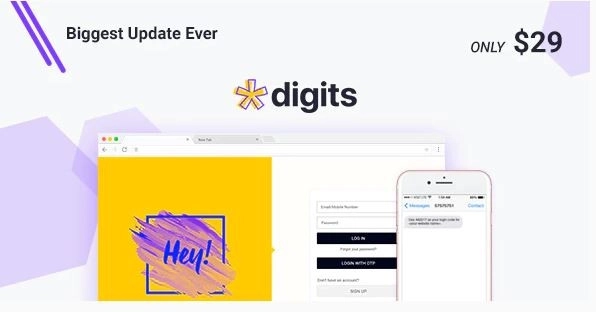 Digits : WordPress Mobile Phone Number OTP Signup and Login Form 8.4.3 GPL Plugins