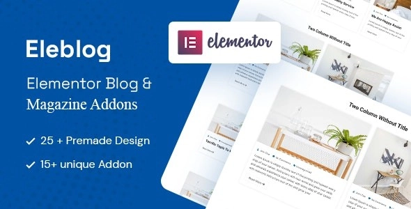 Eleblog Elementor Magazine and Blog Addons 2.0.1 GPL Plugins