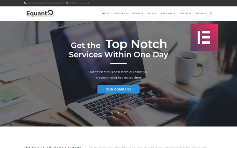 Equanto Business Consulting WordPress Elementor Theme WordPress Theme 1.0.0 GPL Theme