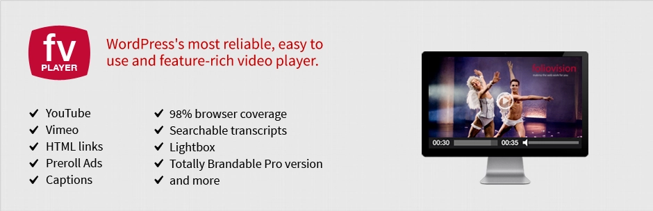 FV Flowplayer Video Player Pro 7.5.35.7212 GPL Plugins
