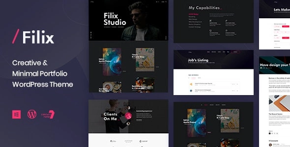 Filix Creative Minimal Portfolio WordPress Theme 1.3.0 GPL Theme