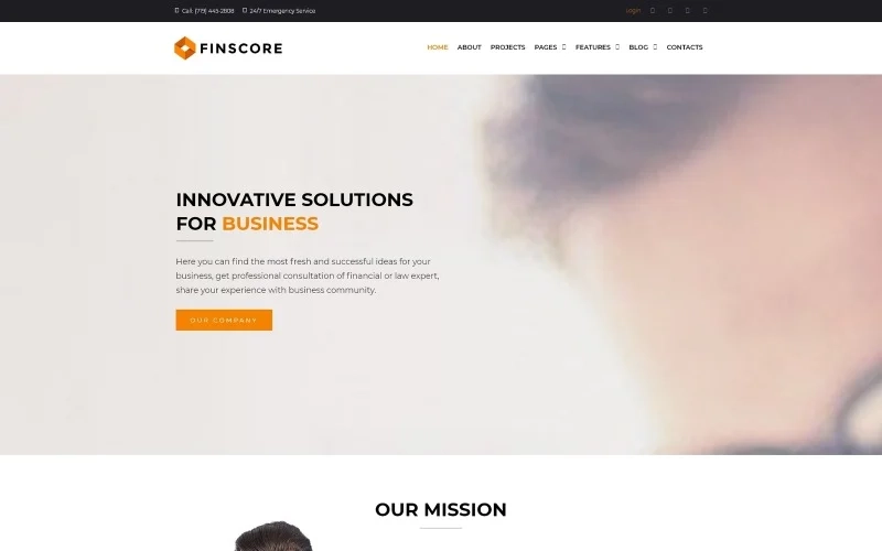 Finscore Consulting Responsive WordPress Theme 1.0.0 GPL Theme