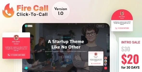 Fire Call WordPress Click-To-Call Button Plugin 2.0.0 GPL Plugins