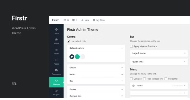 Firstr WordPress Admin Theme 4.0 GPL Plugins