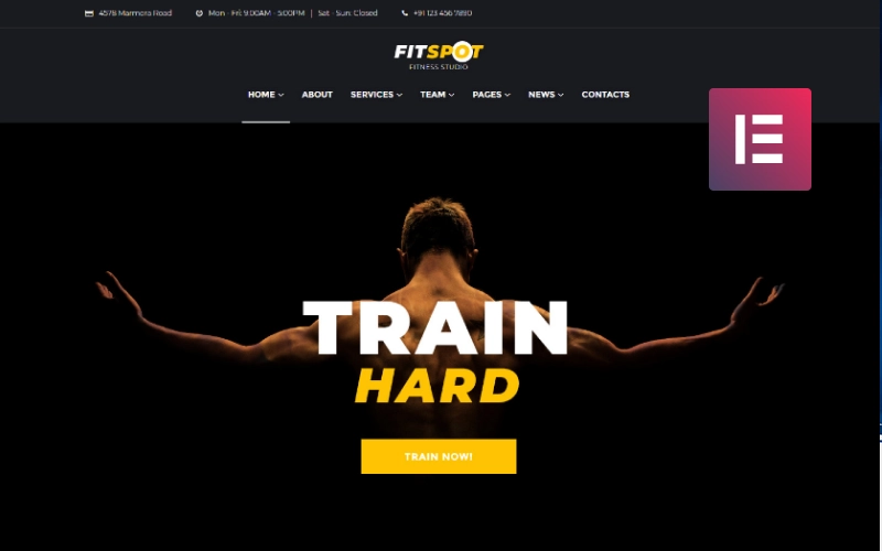 FitSpot Fitness Studio WordPress Elementor Theme WordPress Theme 1.0.0 GPL Theme