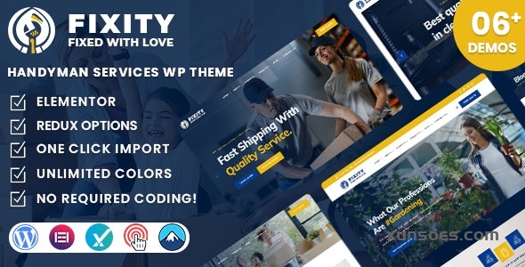 Fixity Handyman Services WordPress Theme 1.0.0 GPL Theme