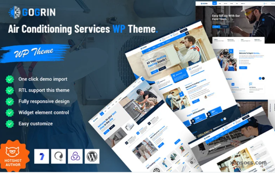 Gogrin Air Conditioning Services WordPress Theme 1.0.0 GPL Theme
