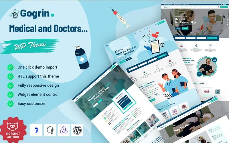Gogrin Medical and Doctors WordPress Theme 1.0.0 GPL Theme