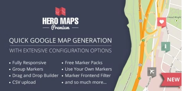 Hero Maps Premium Responsive Google Maps Plugin 2.3.9 GPL Plugins