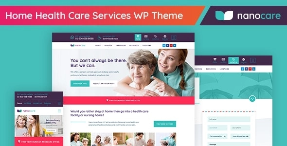 Home Health Care, Medical Care WordPress Theme NanoCare 1.1.6 GPL Theme