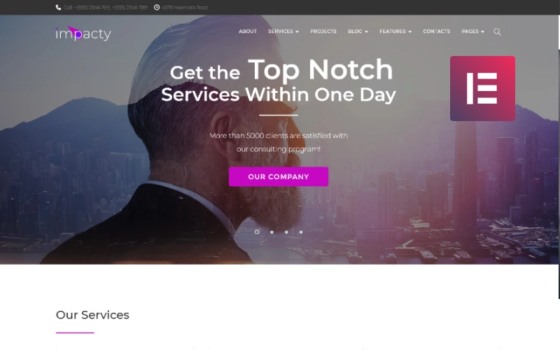 Impacty Business Consulting WordPress Elementor Theme WordPress Theme 1.0.0 GPL Theme