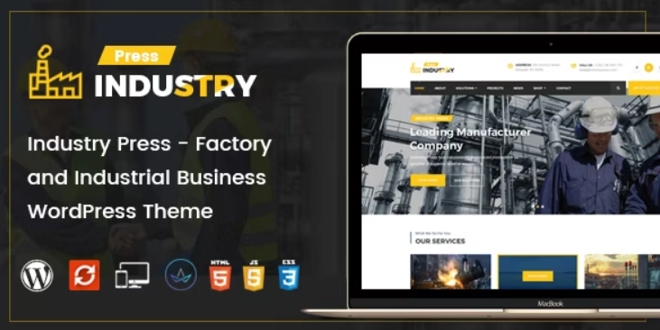 Industry Press Factory and Industrial Business WordPress Theme 3.1 GPL Theme