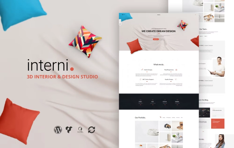 Interni Interni 3D Interior Design Studio WordPress Theme 1.1 GPL Theme