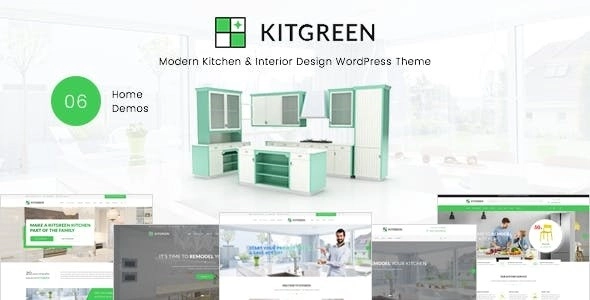 KitGreen Interior and Kitchen Design WordPress Theme 3.0.2 GPL Theme