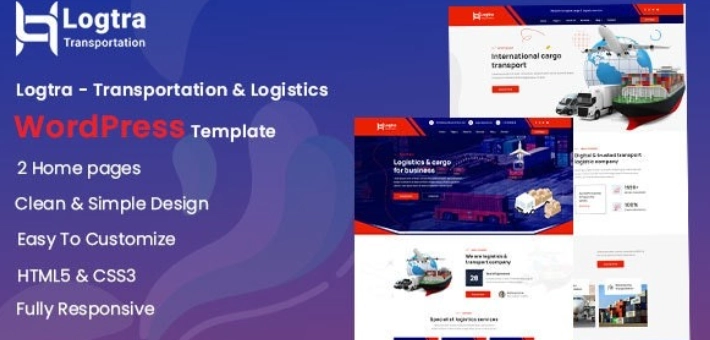 Logtra Transportation Logistics WordPress Theme 1.0 GPL Theme