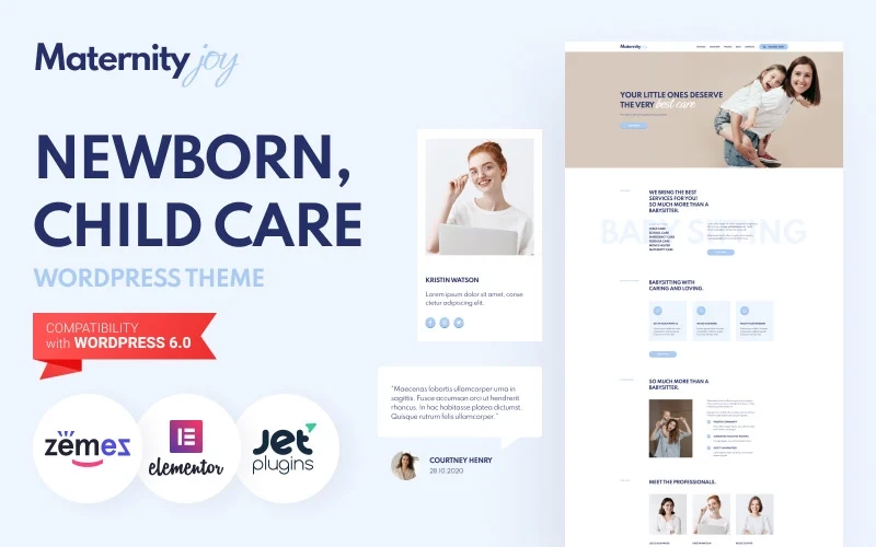 MaternityJoy Newborn, Child Care WordPress Theme 1.0.1 GPL Theme