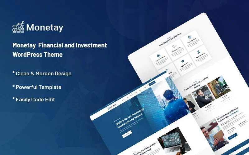 Monetay Financial and Investment WordPress Theme 1.0.0 GPL Theme