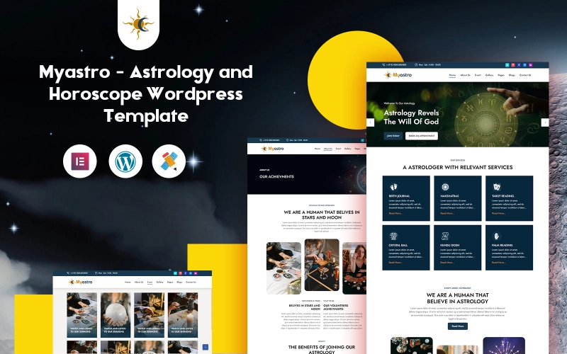 Myastro Astrology and Horoscope WordPress Template WordPress Theme 1.0.0 GPL Theme