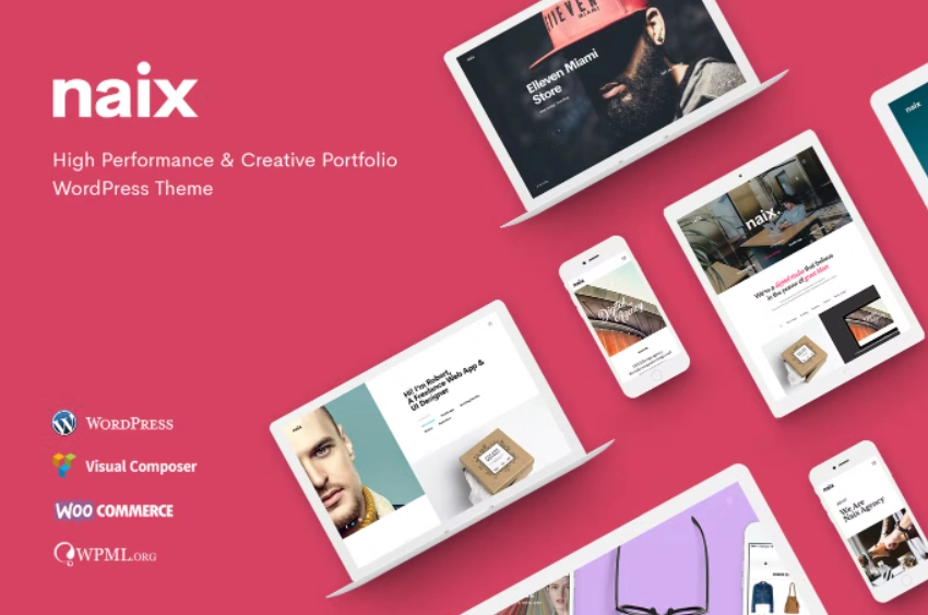Naix Creative Portfolio WordPress Theme 1.4.9 GPL Theme