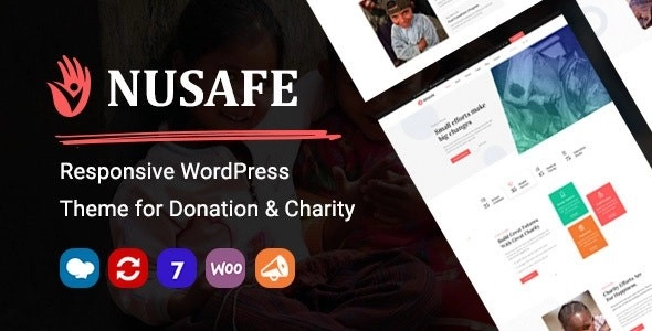 Nusafe | Responsive WordPress Theme for Donation Charity 1.15 GPL Theme