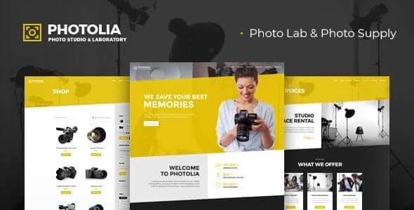 Photolia | Photo Company Supply Store WordPress Theme 1.0.3 GPL Theme