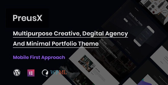 PreusX Digital Agency And Portfolio WordPress Theme 1.3.0 GPL Theme