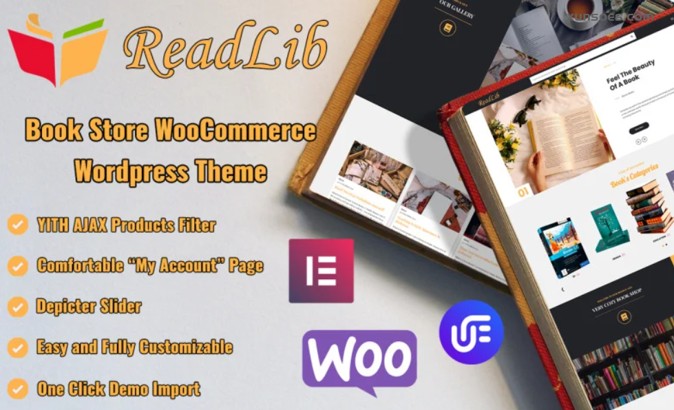 ReadLib – Book Store WooCommerce Theme 1.0.0 GPL Theme
