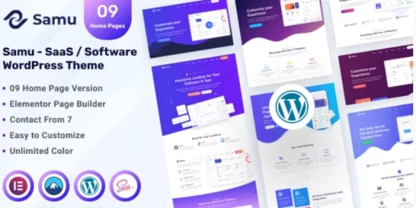 Samu SaaS / Software WordPress Theme 1.0.0 GPL Theme
