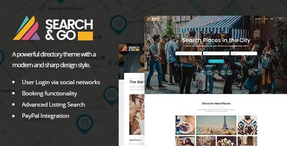 Search Go: Modern Smart Directory Theme 2.5 GPL Theme