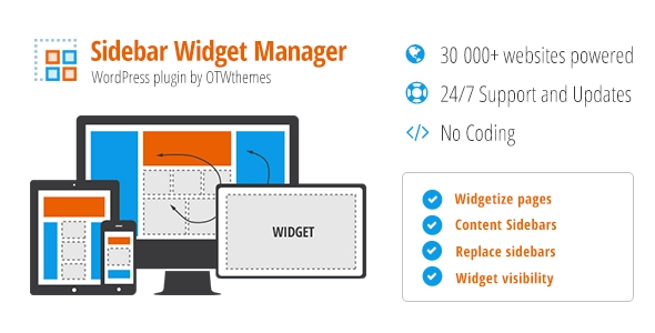 Sidebar Widget Manager for WordPress 4.7 GPL Plugins