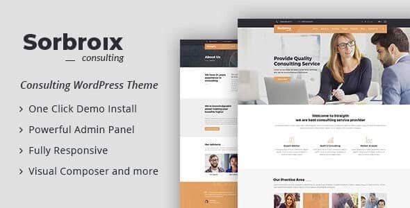 Sorbroix : Business Consulting WordPress Theme 1 GPL Theme