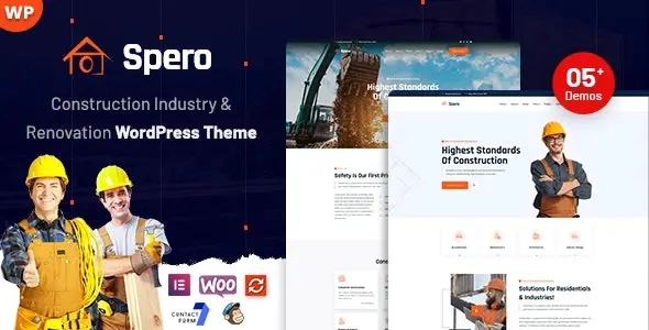 Spero Construction Industry WordPress Theme 1.1 GPL Theme