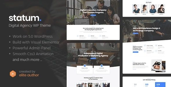 Statum Business Agency WordPress Theme 1 GPL Theme