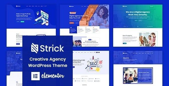 Strick Creative Agency WordPress Theme 1.0.3 GPL Theme