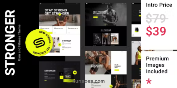 Stronger Gym and Fitness Theme 1.0 GPL Theme