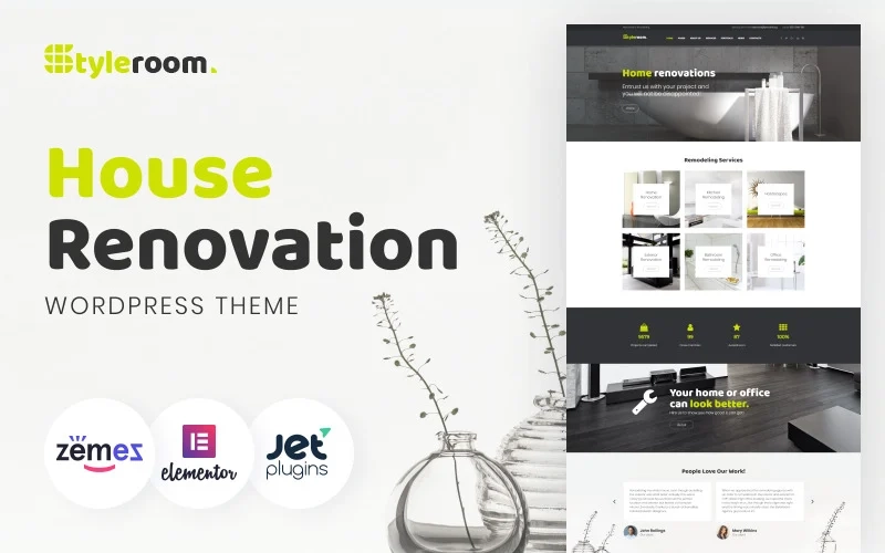 StyleRoom House Renovation Responsive WordPress Theme 1.0.0 GPL Theme