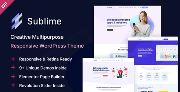 Sublime | Creative Multipurpose WordPress Theme 1.0 GPL Theme