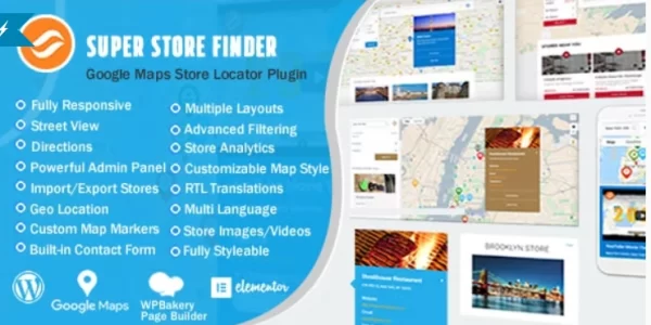 Super Store Finder for WordPress (Google Maps Store Locator) 6.9.6 GPL Plugins