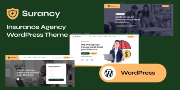 Surancy Insurance Agency WordPress Theme 1.0.0 GPL Theme