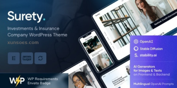Surety Finance WordPress Theme 1.0.0 GPL Theme