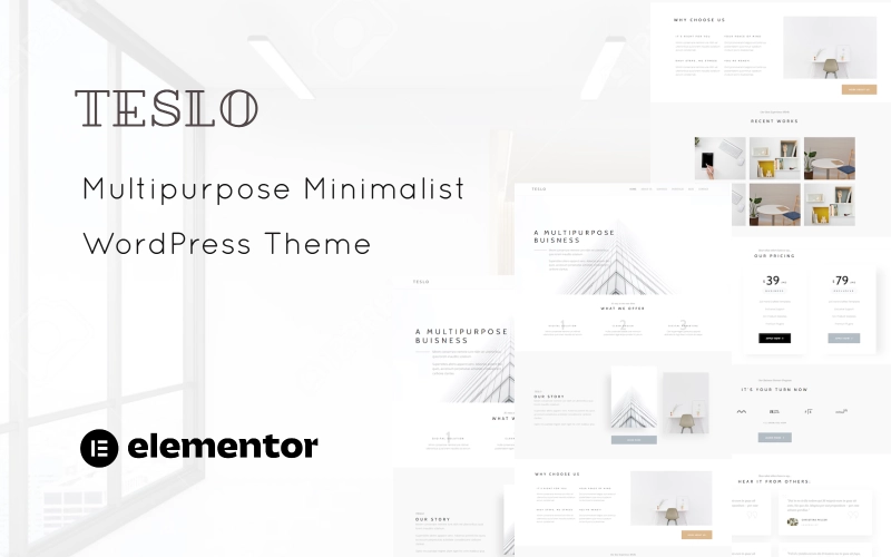 Teslo Multipurpose Business and IT Solution Minimalist WordPress Theme 1.0.0 GPL Theme